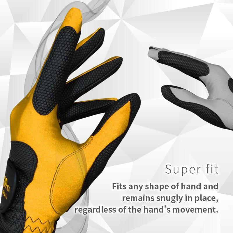 Fit39 - Golf Glove - EX Classic Black - Yellow