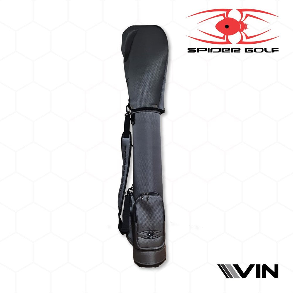 Spider Golf Sunday (Range) Bag, a golf bag with a 7-inch divider, shown in gray color with the Spider Golf logo at the top.