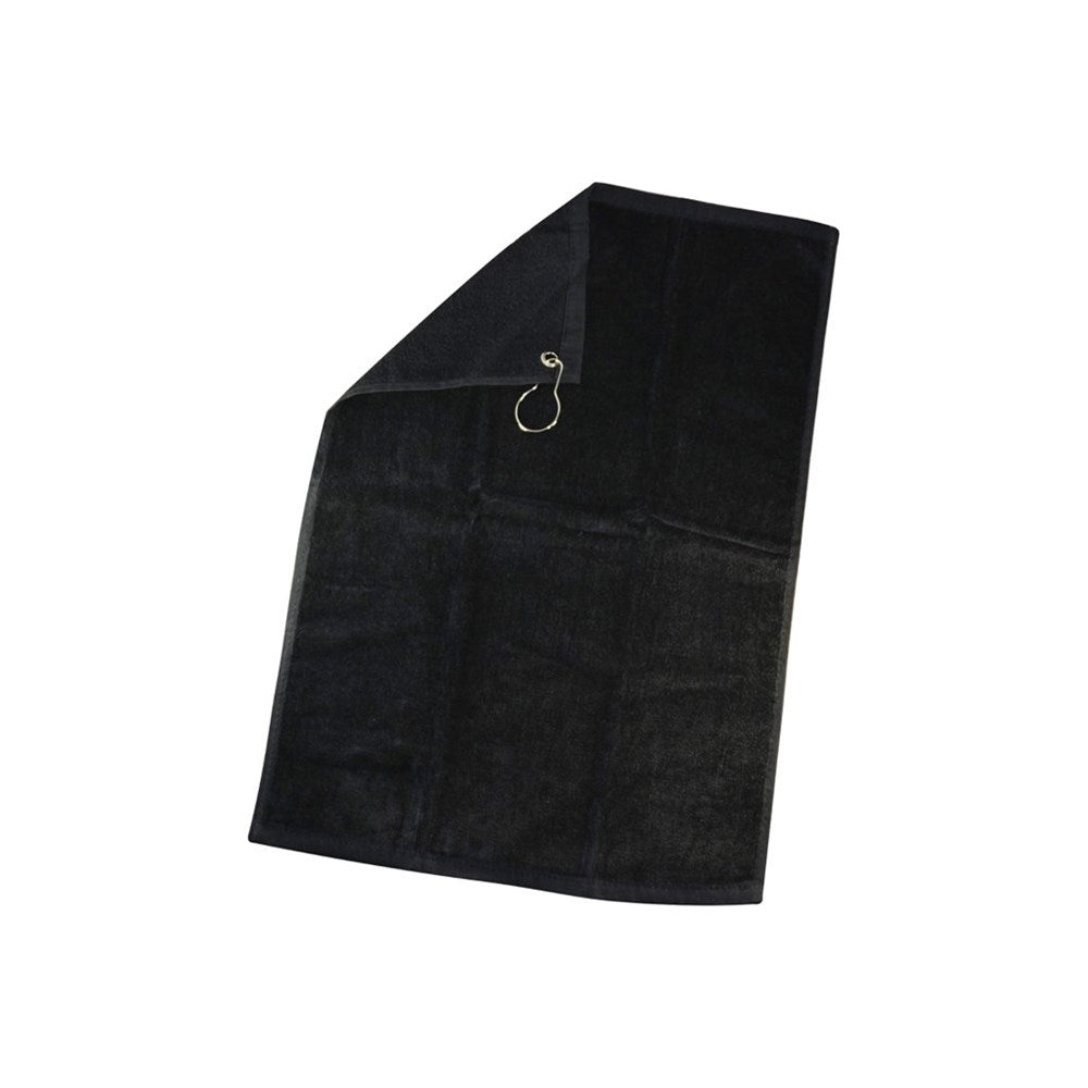 Pride Sports - Golf Towel - Deluxe Black Cotton Towel (16"x24")
