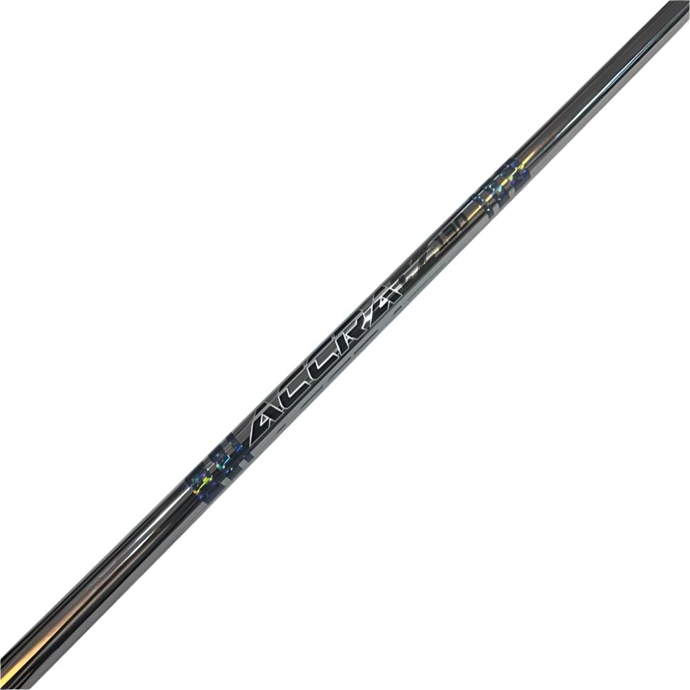 A single Accra TZ wedge golf shaft with black coloring and branding details.