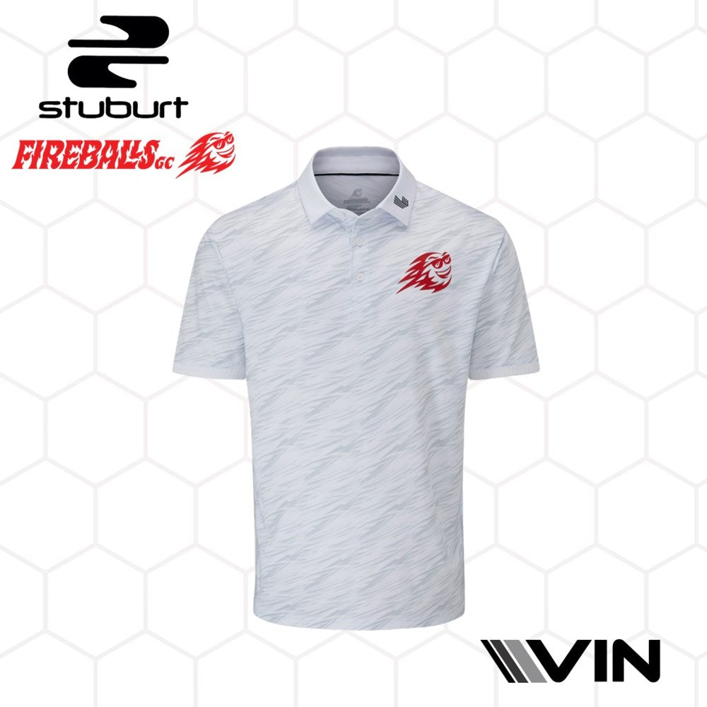 Stuburt - Polo Tee - LIV Golf - Team Fireballs - Alicante White