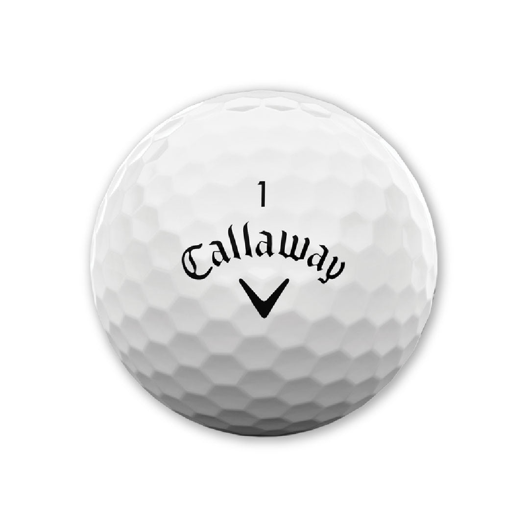 1 Callaway branding on a golf ball