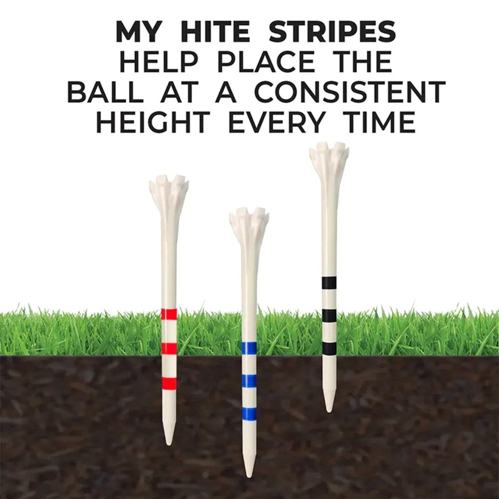 Champ - Zarma Plastic FlyTees My Hite Striped Golf Tees 3.14 (25Pc)