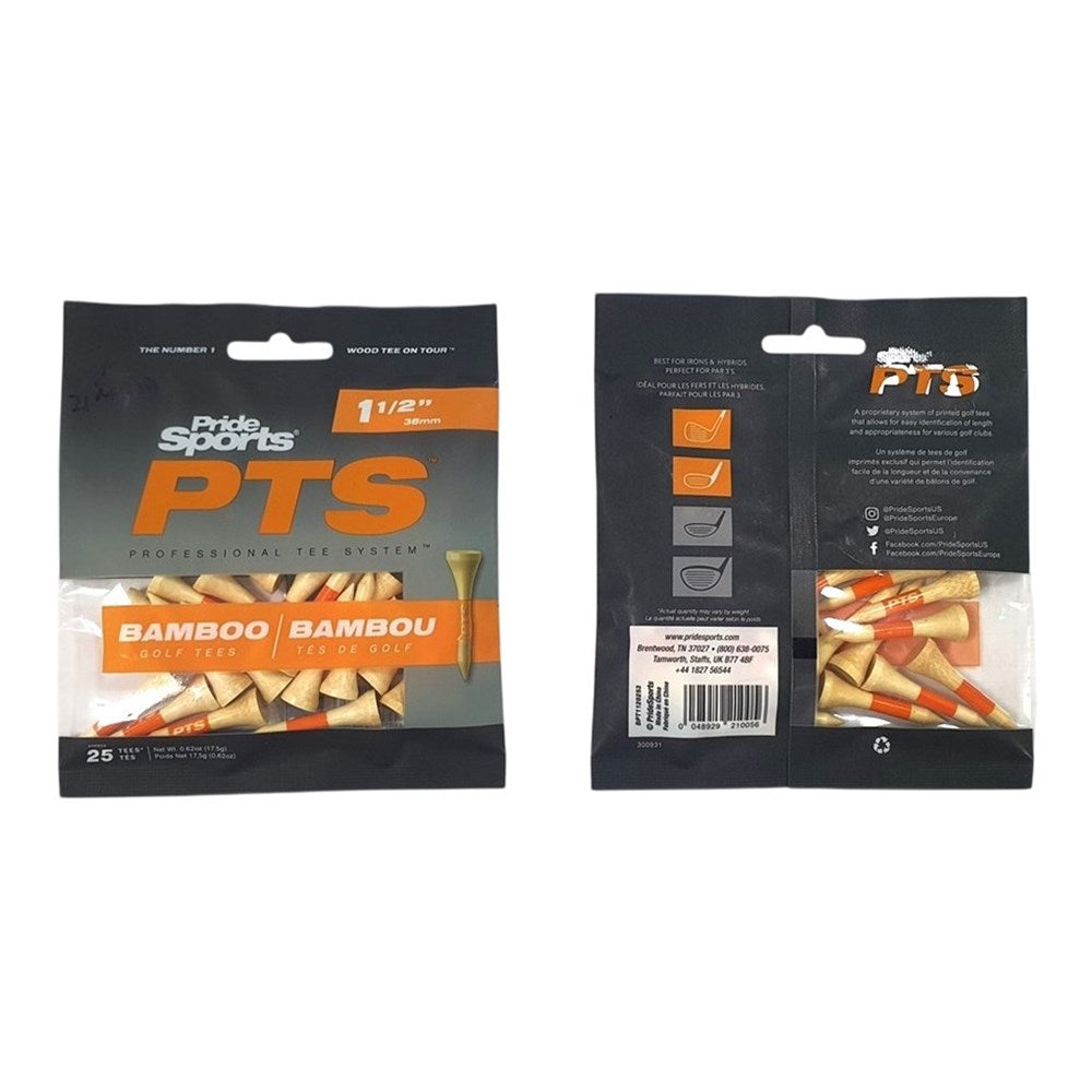 Pride Sports - Bamboo Tee - Pts Green Grass 1.12 (25Pc) - Orange