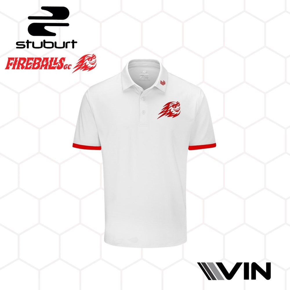 Stuburt - Polo Tee - LIV Golf - Team Fireballs - Madrid White