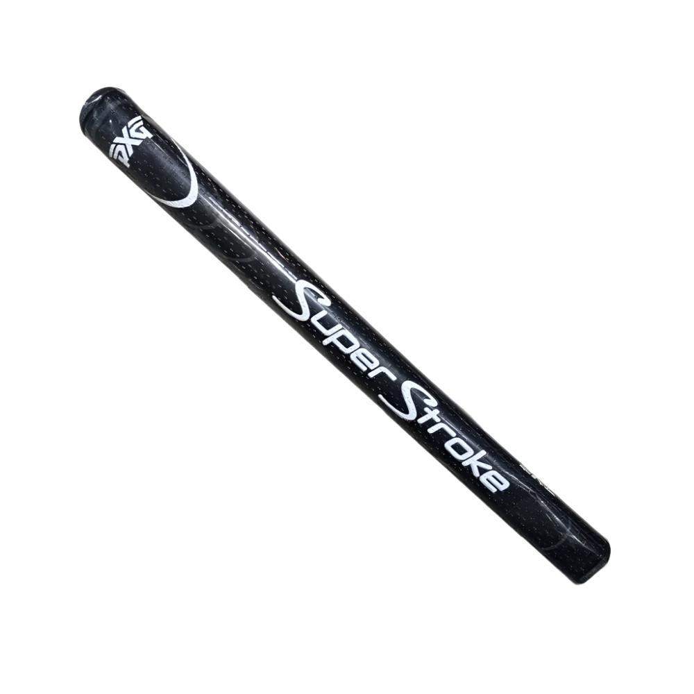 A black putter grip with the text 'Super Stroke' written in white.