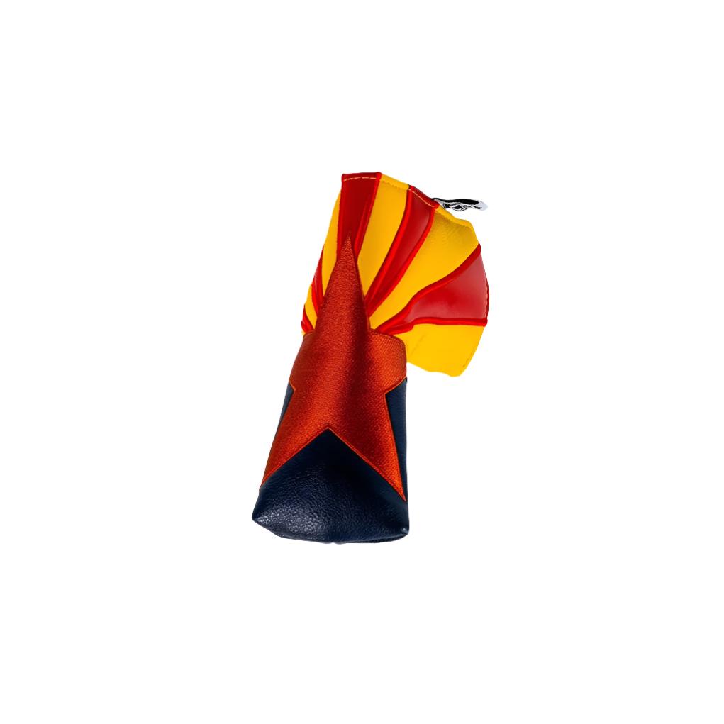 A golf pins and aces headcover with a pattern