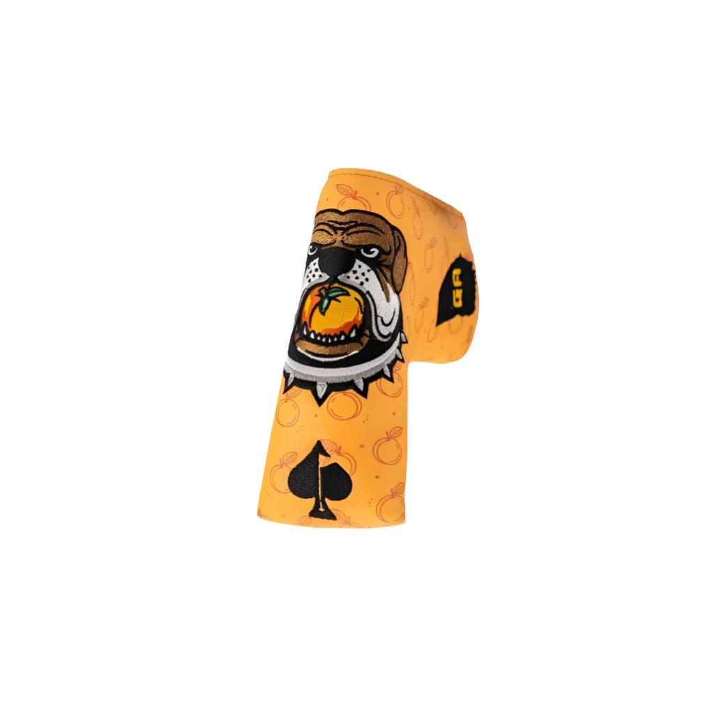 A golf pins and aces headcover with a pattern