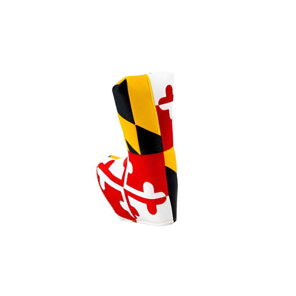 A golf pins and aces headcover with a pattern