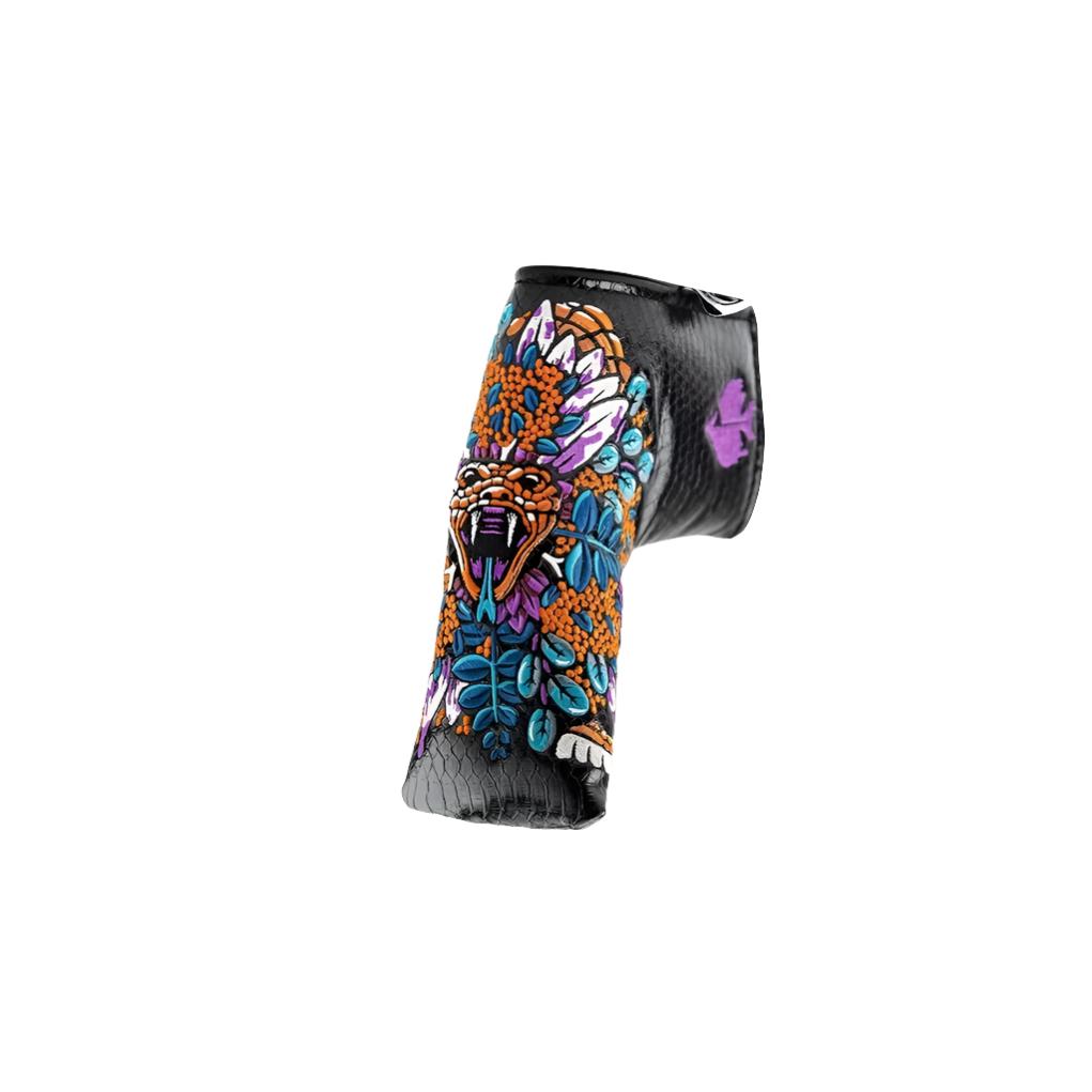 A golf pins and aces headcover with a pattern