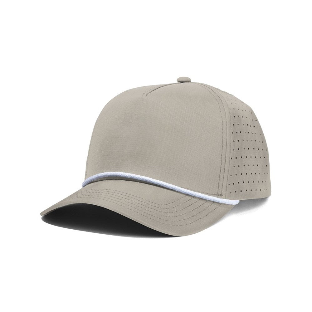 A beige Porter Lite Snapback golf hat with a subtle texture and ventilation holes on the sides.