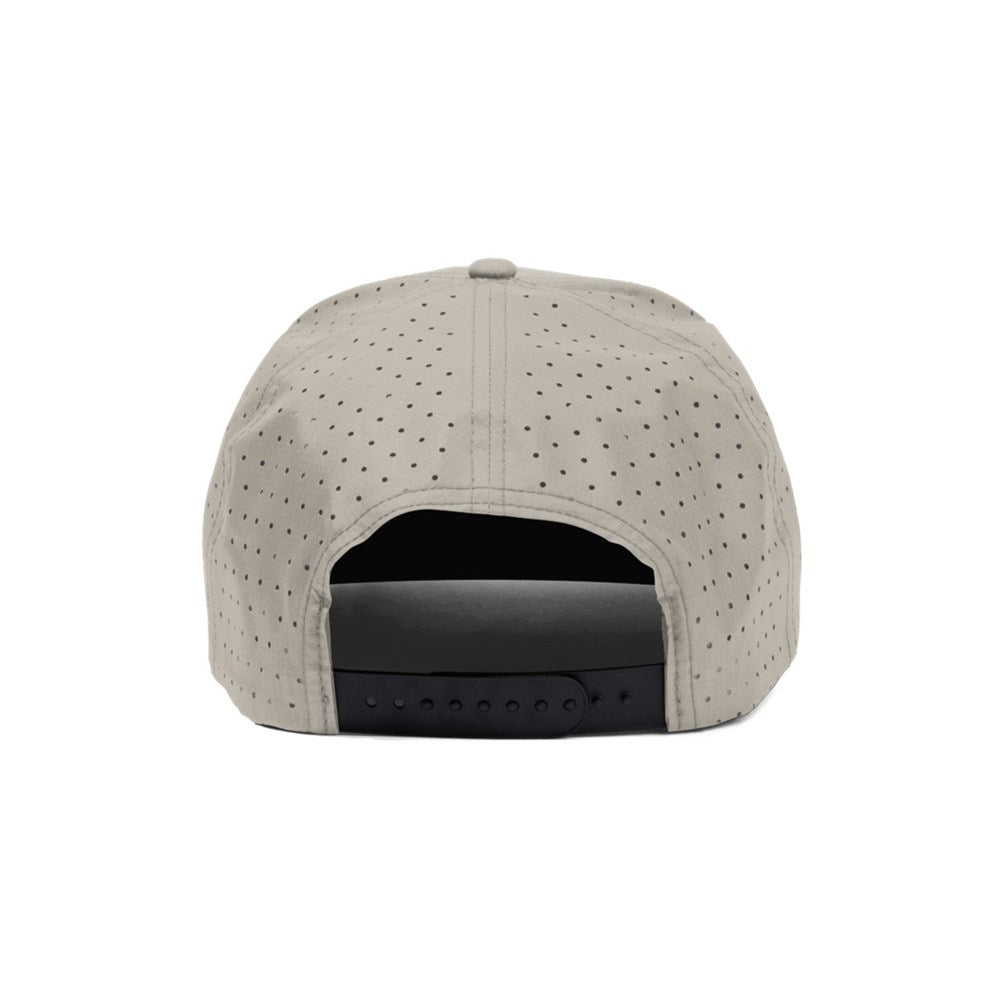 A beige Porter Lite Snapback golf hat with a subtle texture and ventilation holes on the sides.
