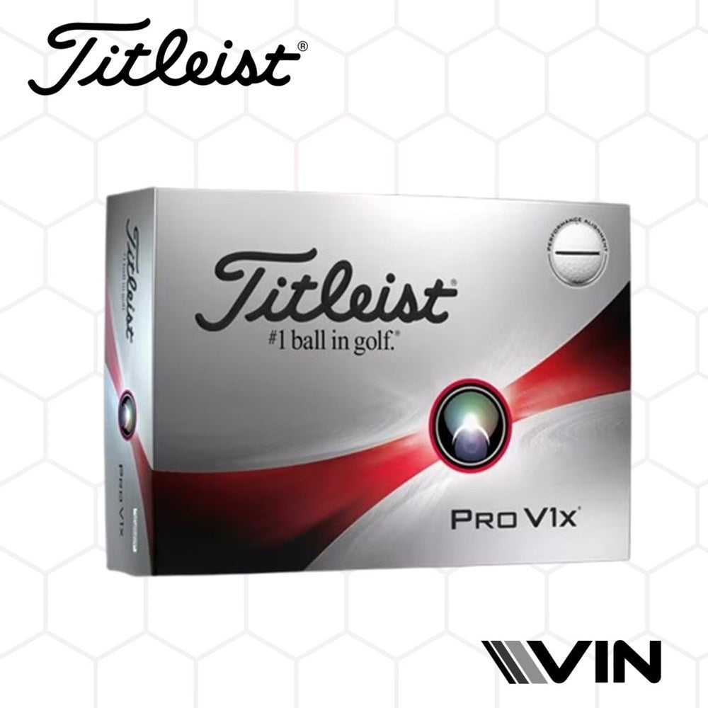 Titleist Pro V1x golf ball packaging on a white background