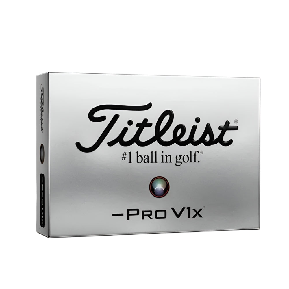 Titleist Pro V1x golf ball packaging on a white background