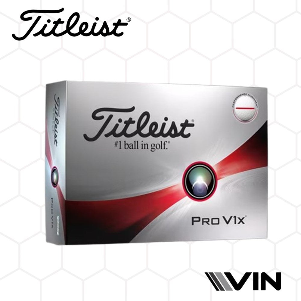 Titleist Pro V1x golf ball packaging on a white background