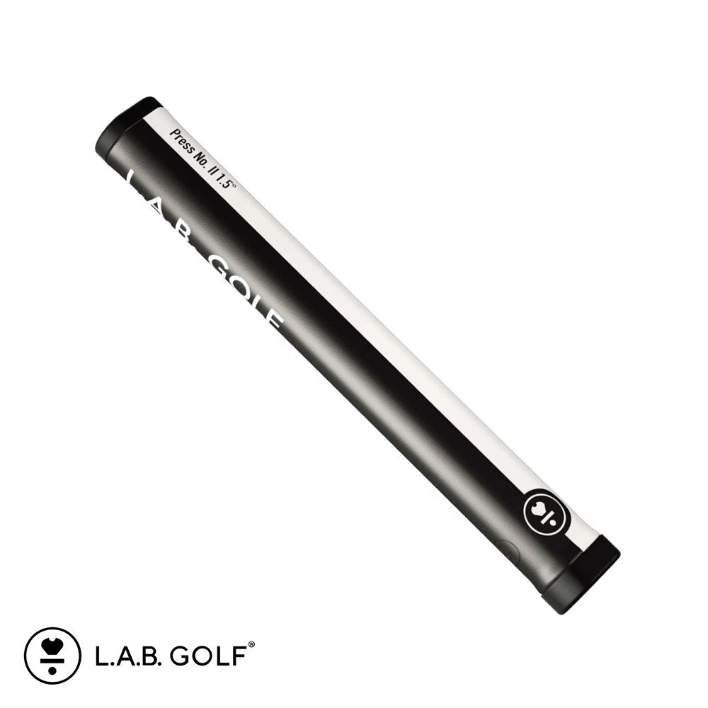 A golf putter grip from L.A.B. Golf with a smooth finish and branding on the side.