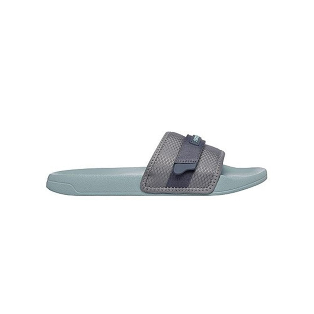 Gray slide sandal on a white background
