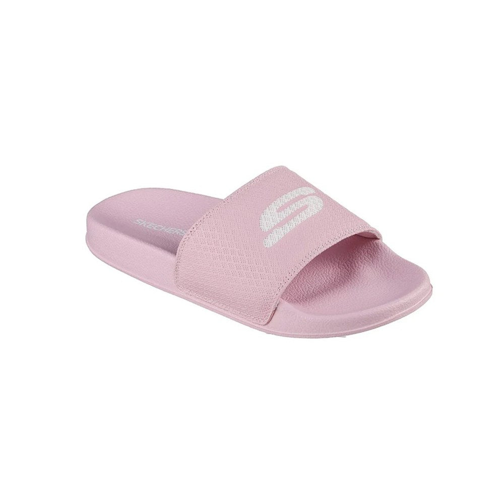 Pink slide sandal on a white background