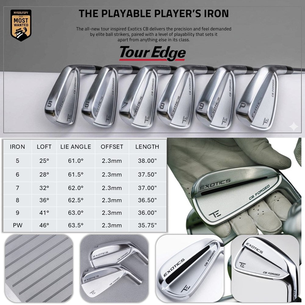Tour Edge - Iron Set - Exotics CB Forged with 950R GH