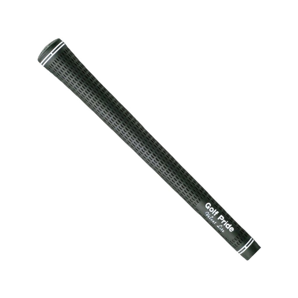A black Tour Velvet 360 Lite golf club grip with the Golf Pride brand logo visible.