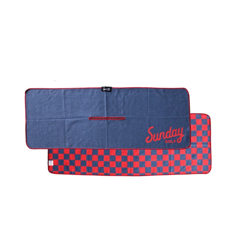 Sunday Golf - Golf Towel - Tailgate Collection - Checkered Navy/Red