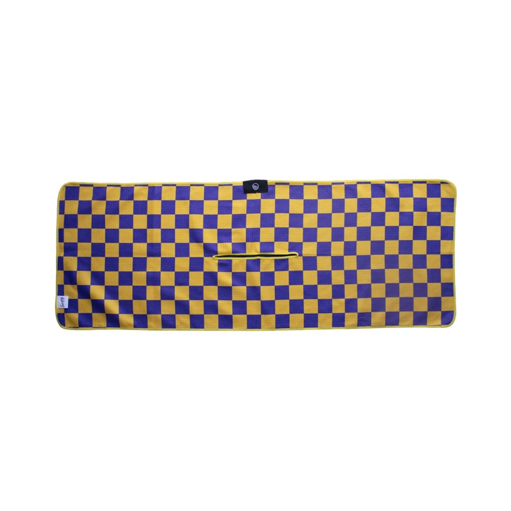 Sunday Golf - Golf Towel - Tailgate Collection - Checkered Purple/Yellow