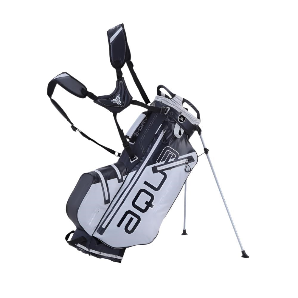 A black and gray BIG MAX golf stand bag with multiple pockets and a 7-way organizer top, displayed on a white background.