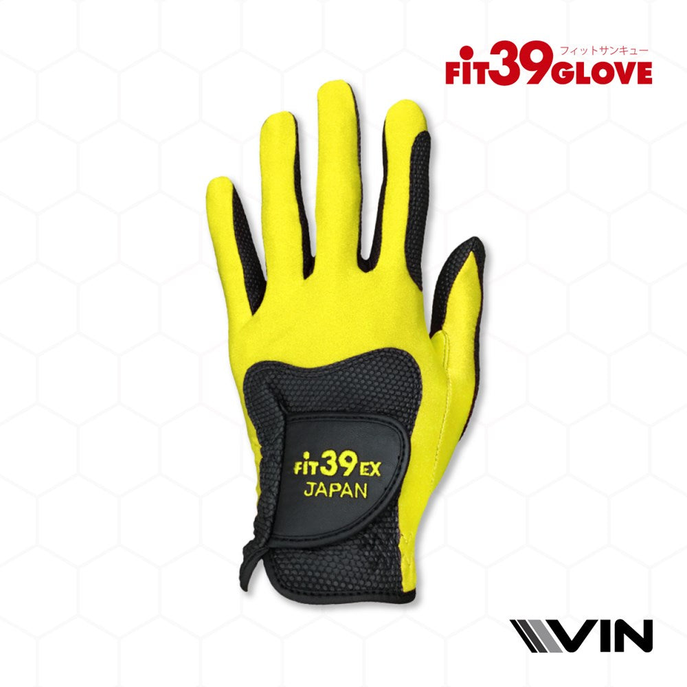 Fit39 - Golf Glove - EX Classic Black - Yellow