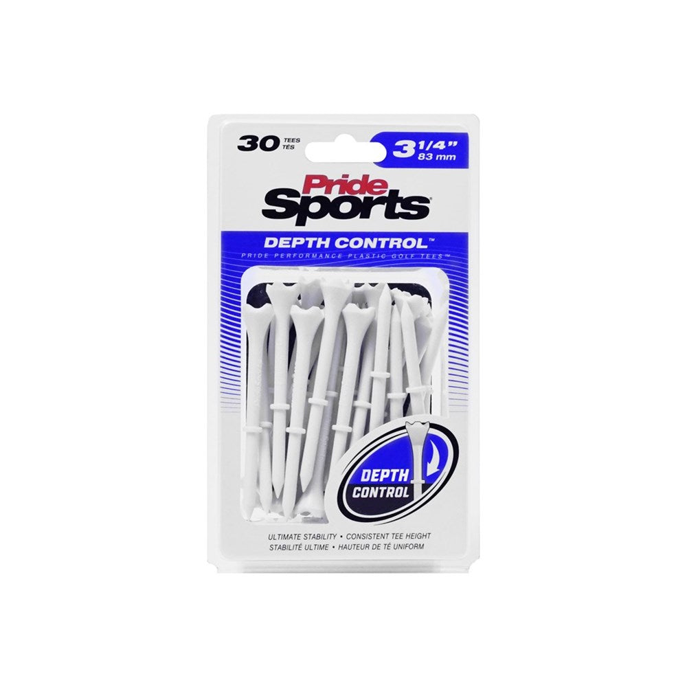 Pack of Pride Sports golf tees with packaging on a white background