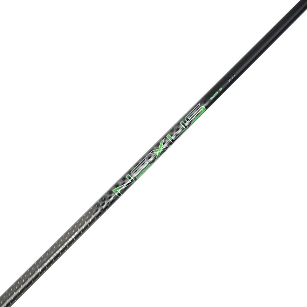 A close-up image of a black golf iron shaft with NEXUS detailing.