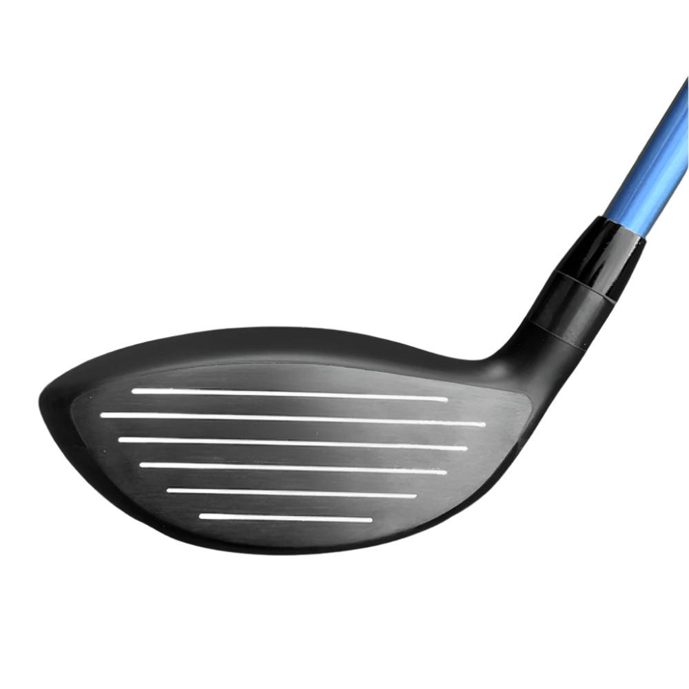 A black golf club head with the label 'A GRIND' and 'CROSS WOOD' on the top, and 'X20' on the bottom. The head features a blue and white logo of an unrelated brand. photo three