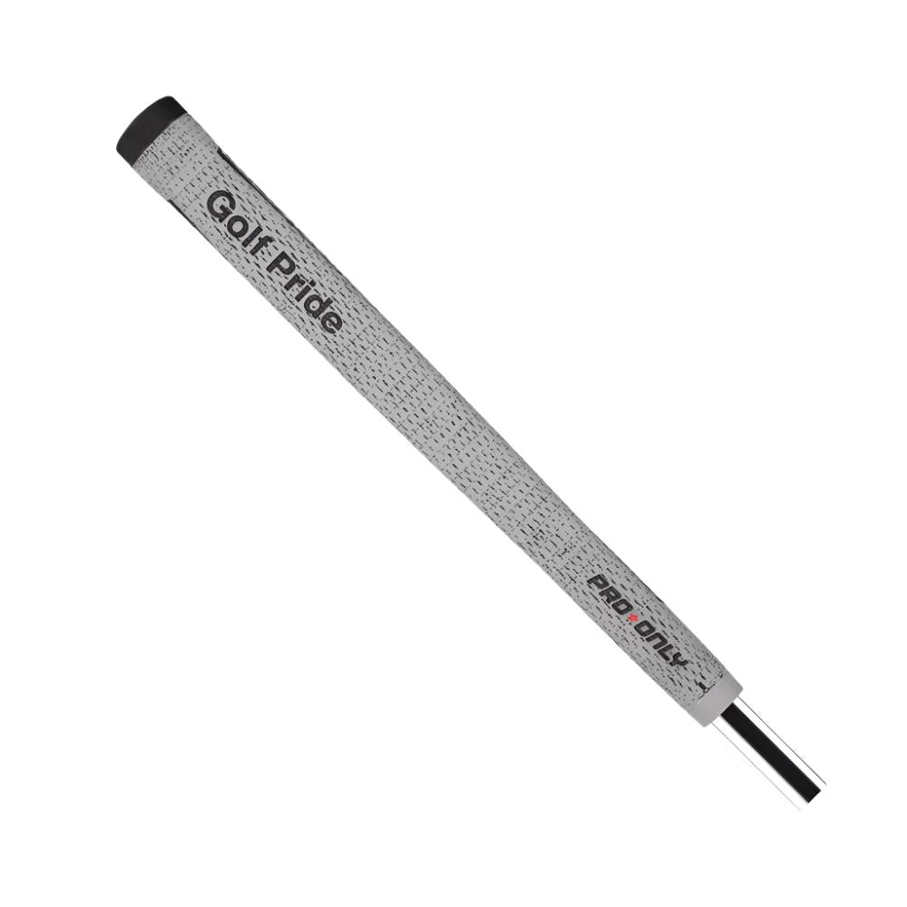 A gray Golf Pride putter grip with cord, featuring the brand name 'Golf Pride' printed in black along with the model name 'Pro Only' near the bottom.
