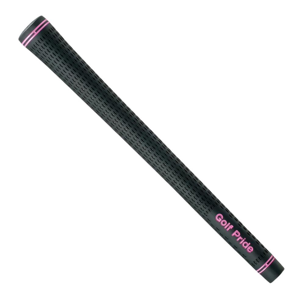 A black golf club grip with the brand name 'Golf Pride' written on it.