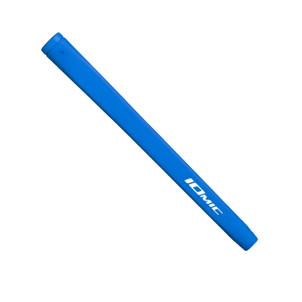 A putter grip with the brand name 'IOMIC' written in white lettering.