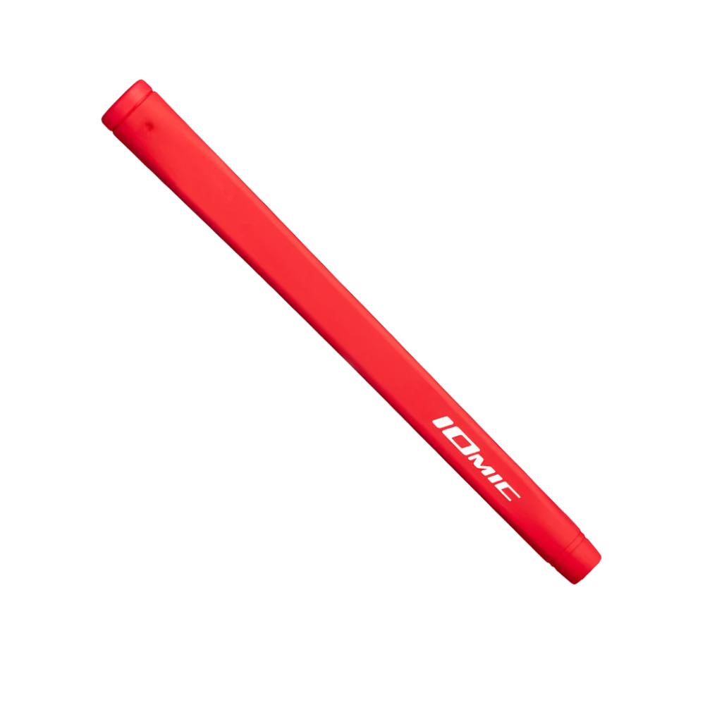 A putter grip with the brand name 'IOMIC' written in white lettering.