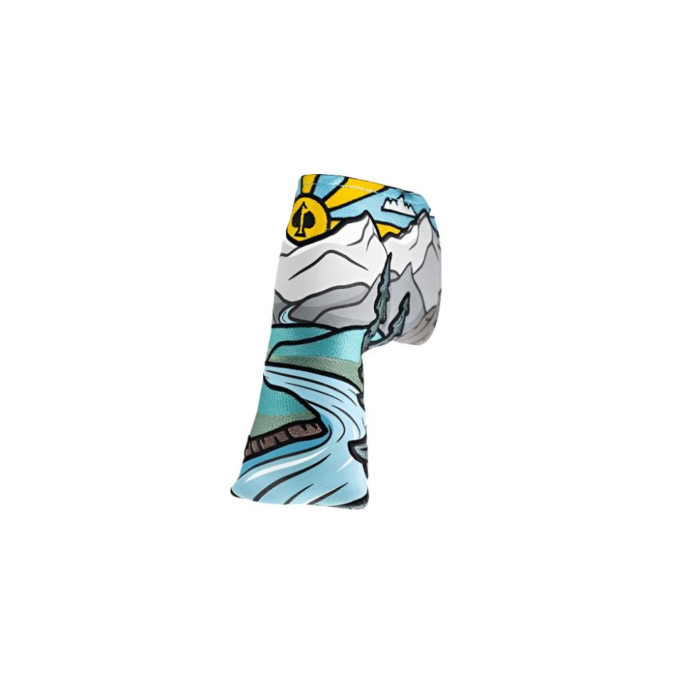 A golf pins and aces headcover with a pattern