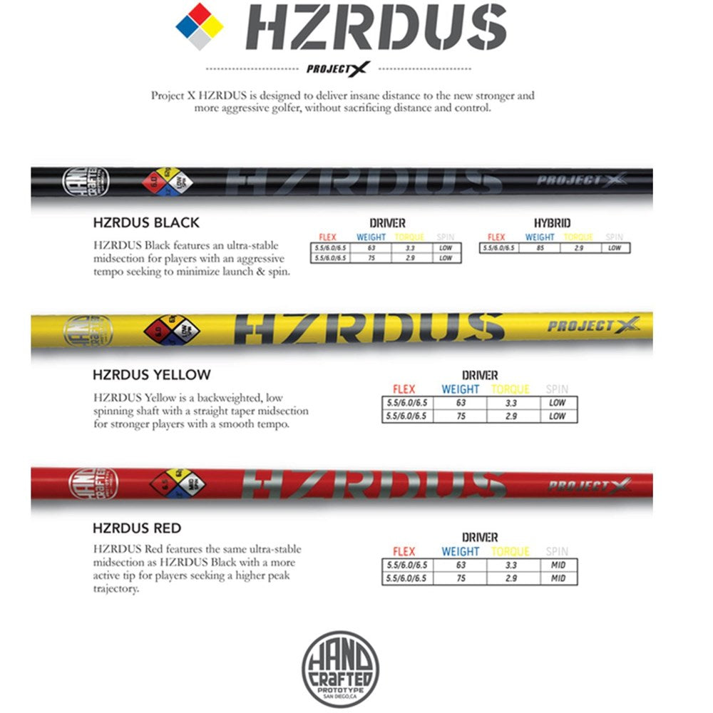 Project X Graphite - Driver Shaft - HZRDUS HC Red 65 (warranty void)