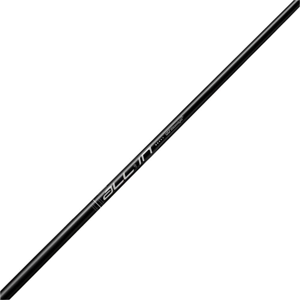 UST Mamiya putter shaft with the brand name visible on the design, predominantly black in color.