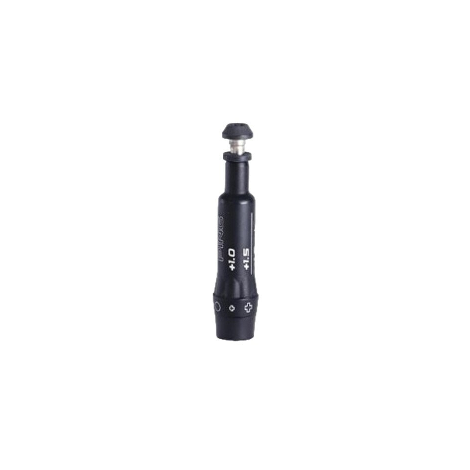 A black golf club adapter with the Spider brand name and hybrid written on it, designed for Ping G410 .370 golf clubs