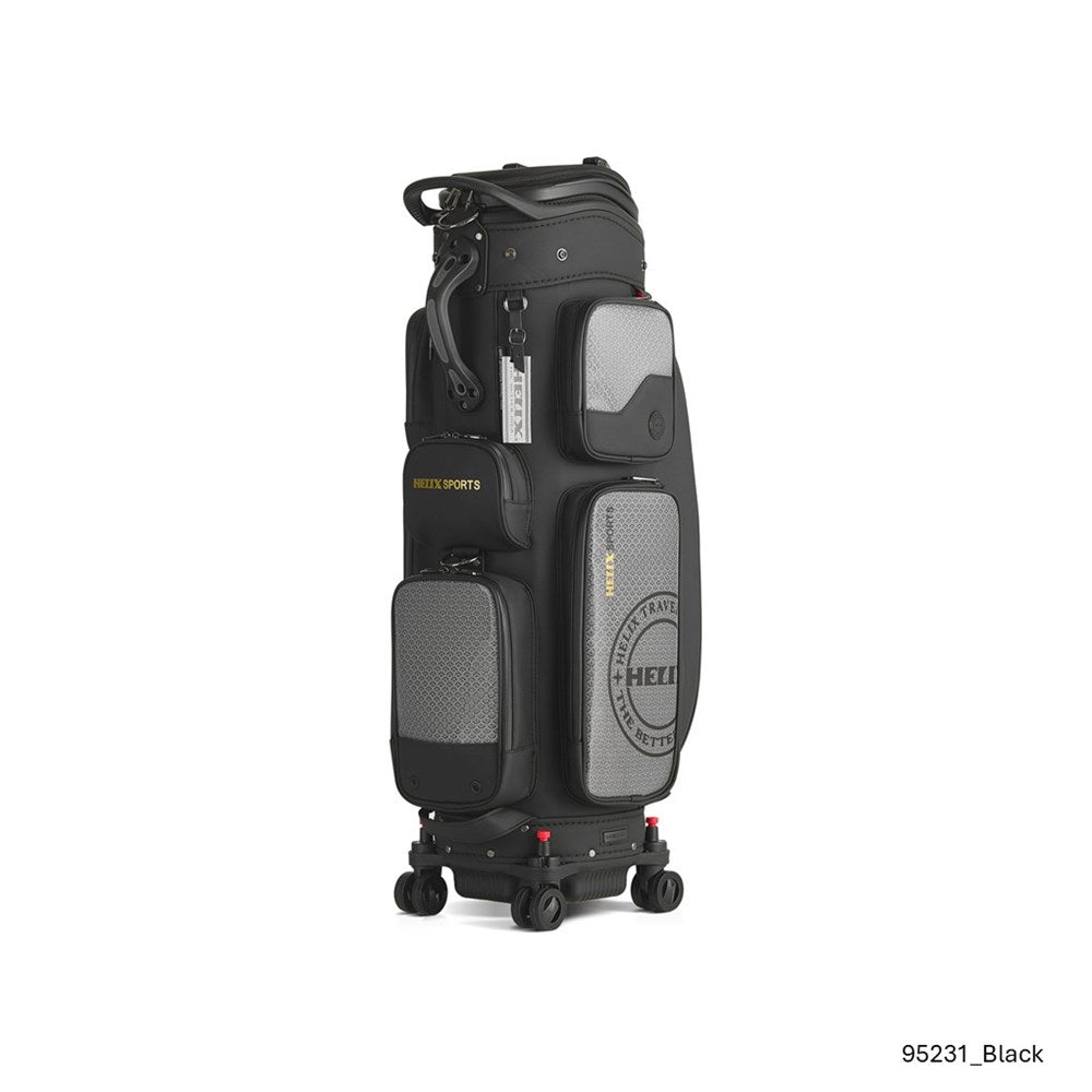 【新品•未使用】HELIX ゴルフバッグ TRAVEL SERIES 黒 Helix - Golf Bag - Travel Cart - Faux Leather H95231– Vin Golf - MY