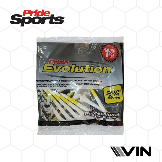 Pride Sports - Plastic Tee - Pts Evo Green Grass 2.34 (10Pc) - White