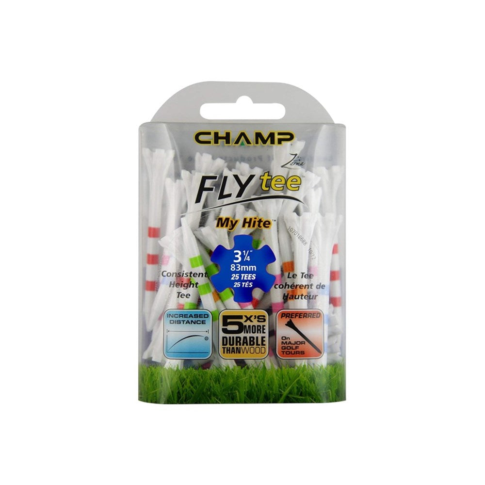 Champ - Zarma Plastic FlyTees My Hite Striped Golf Tees 3.14 (25Pc)