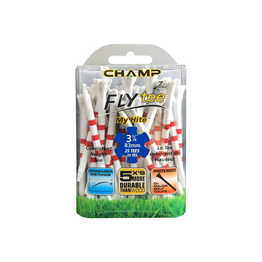 Champ - Zarma Plastic FlyTees My Hite Striped Golf Tees 3.14 (25Pc)