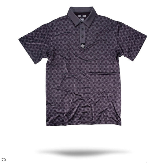 Pins & Aces - Polo Tee - Men’s Casual Graphite Grey Calavera