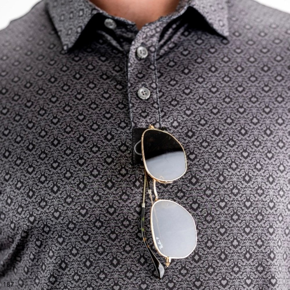 Pins & Aces - Polo Tee - Men’s Casual Dark Flush