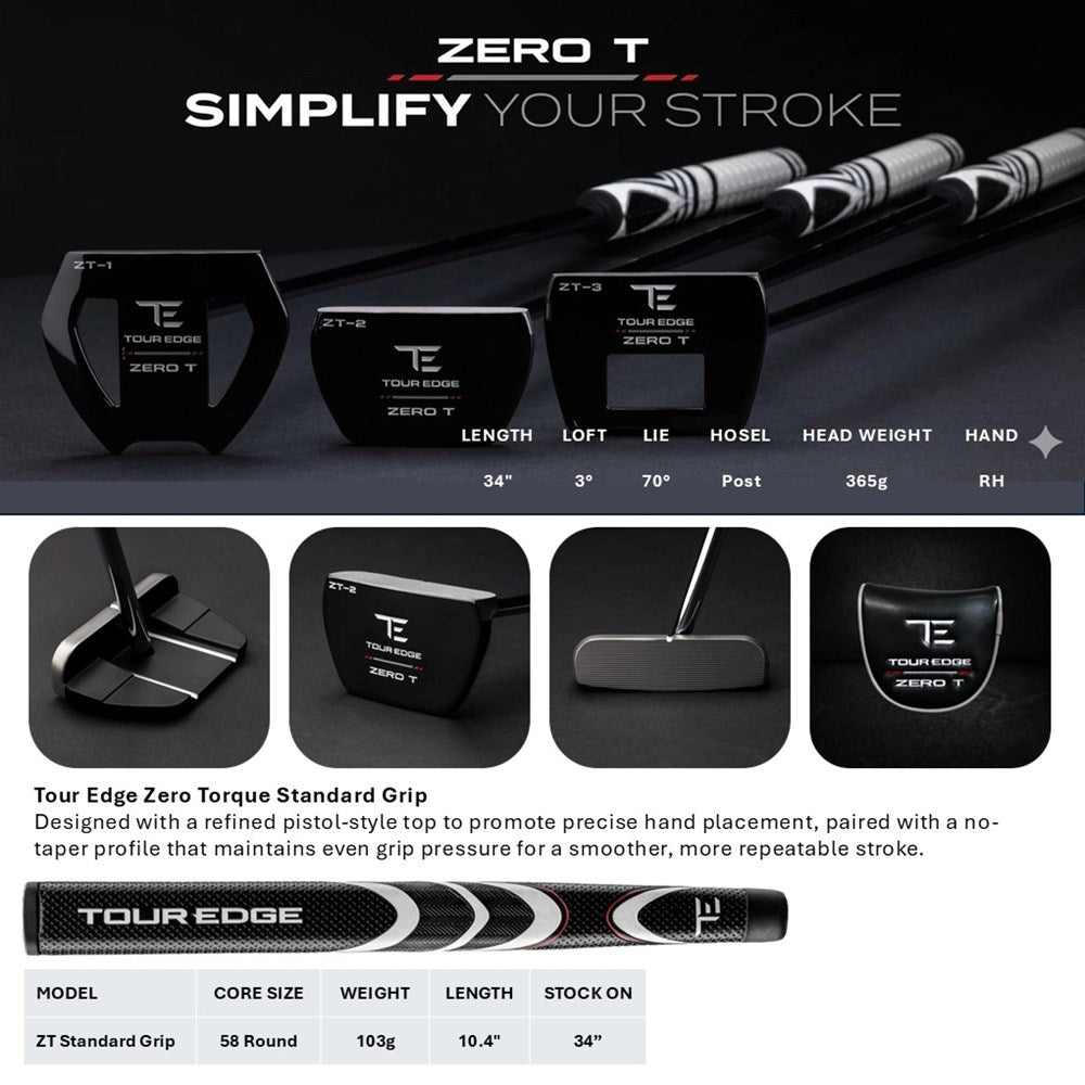 Tour Edge - Putter - Zero T ZT-2 with KBS CT Tour Chrome