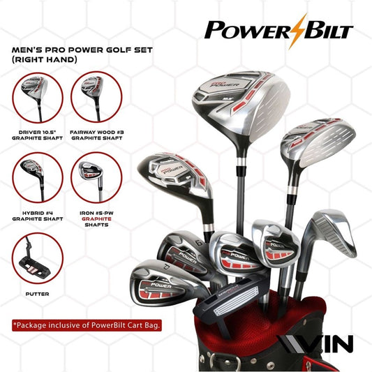 PowerBilt - Package Set - Men's Right Hand Graphite - PRO POWER (Without Headcover)