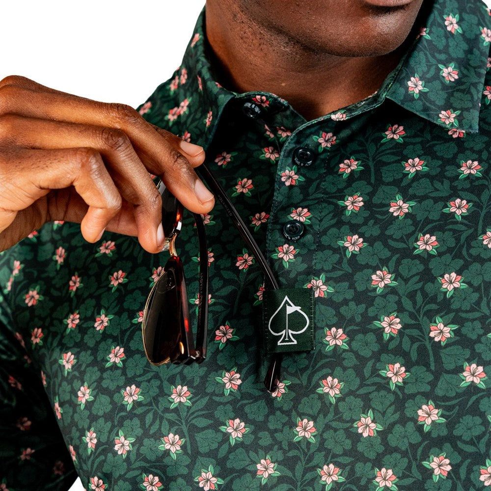 Pins & Aces - Polo Tee - Augusta Dark Azalea