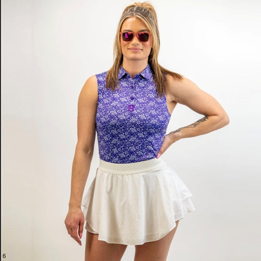 Pins & Aces - Polo Tee - Women's Casual Iris Space Wonder