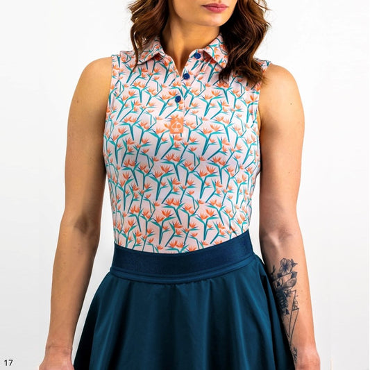 Pins & Aces - Polo Tee - Women's Casual Tropical Paradise